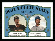 2021 Topps Heritage #315 Jorge Mateo RC/Edward Olivares RC RC TW4091