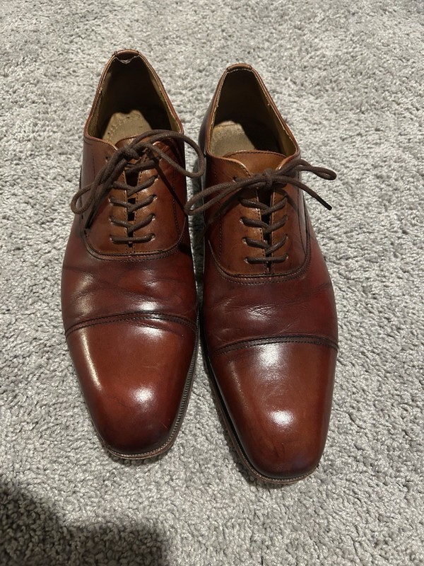 Florsheim Men’s Wearhouse Brown Cap Toe Oxford Dress Shoes Size 10.5 D Leather
