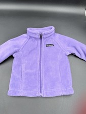 Columbia Benton Springs Girls Size XXS 4/5 Purple Fleece Full Zip Pockets