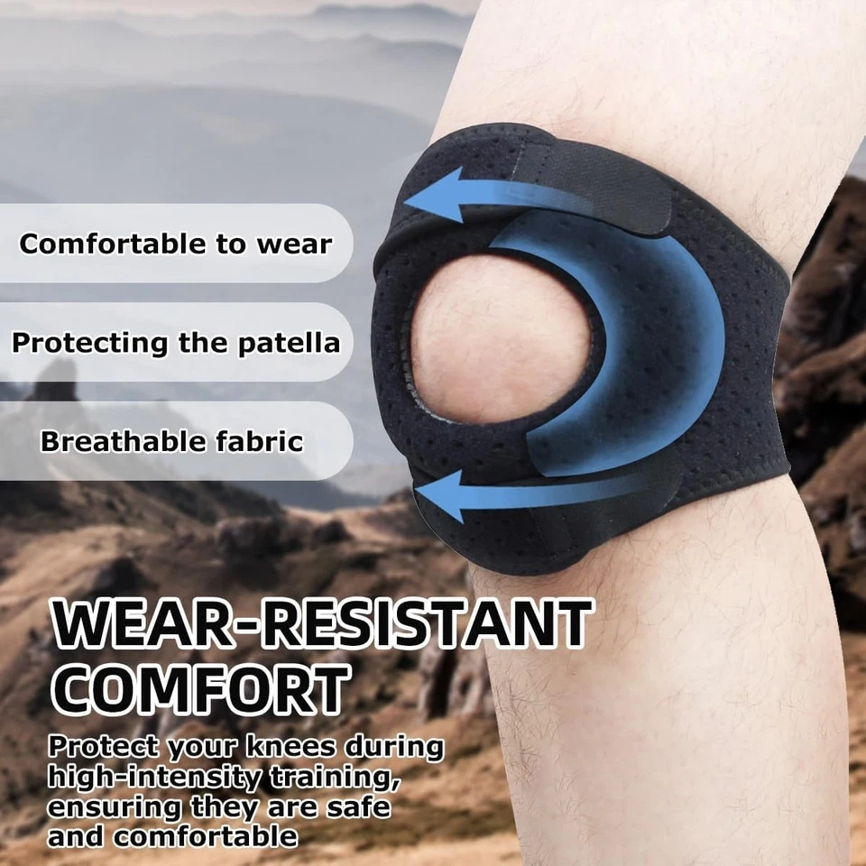 Knee Brace Support Neoprene Patella Stabilizing Compression Straps Adjustable US - Image 4 of 4