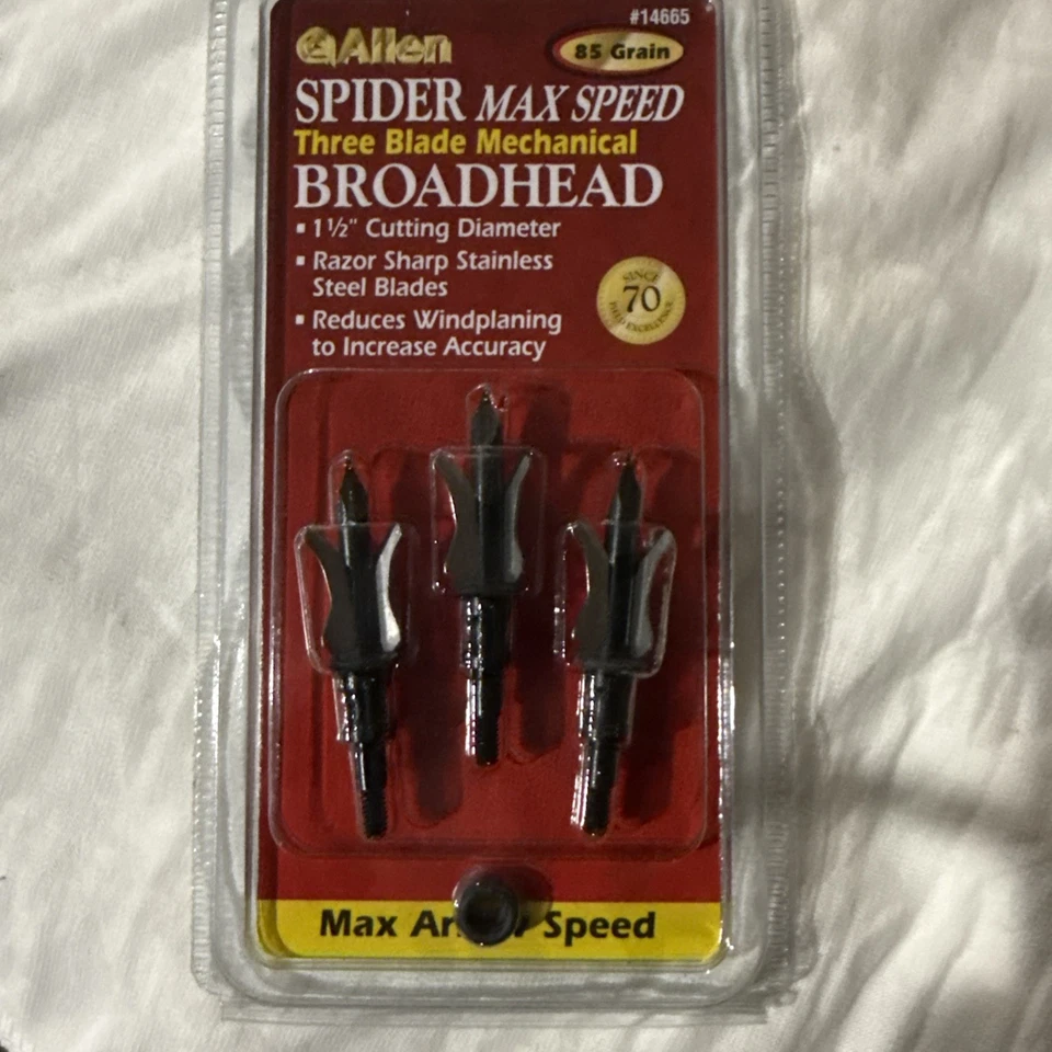 Allen Spider Max Speed 85 粒 3 刀片机械宽头 1.5 英寸切割 — 第 4/4 张图片