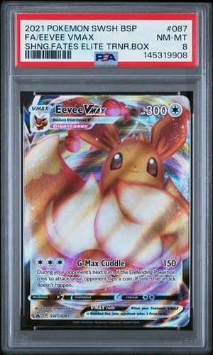 PSA 8 2021 POKEMON SWSH BLACK STAR PROMO 087 FULL ART/EEVEE VMAX