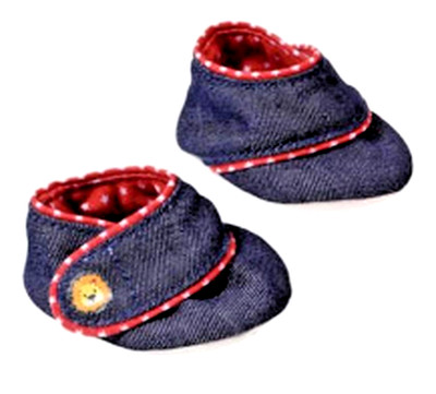 ZAPF 870198 Dolly Moda Baby-Hausschuhe   dnkelblau /  Neu