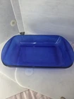 Anchor Hocking Cobalt Blue Glass Baking Dish 3 Qt Rectangular Casserole Vintage