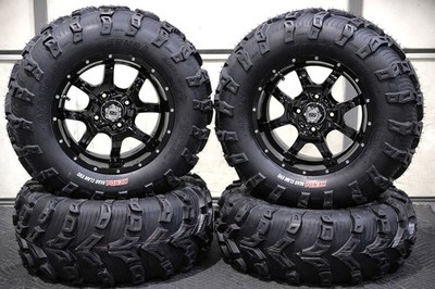 YAMAHA VIKING 700 26'' BEAR CLAW EVO 14'' COBRA BLK ATV TIRE & WHEEL KIT IRS11K