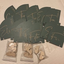 Wedding Luxury 5x7 Black Acrylic Table Numbers 1-15 with Stylish Stands - Decor