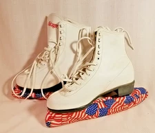 CHICAGO White Ice Skates womens Size 8/40 Good Condition See photos Preowned