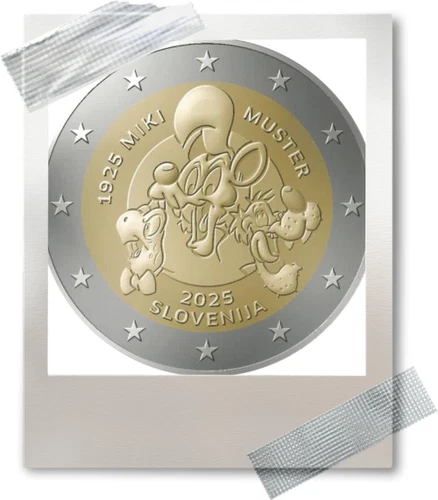 2 EURO *** Slovénie 2025  ***  100 jaar/ans Miki Muster  ***  Slovenië 2025 !!!