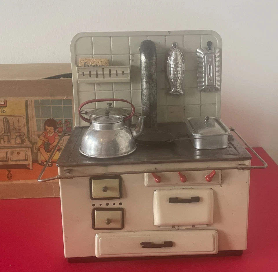 JOUET ANCIEN VINTAGE - CUISINIERE FOURNEAU POUPEE - BERKENKAMP & SCHLEUTER - Photo 2/4