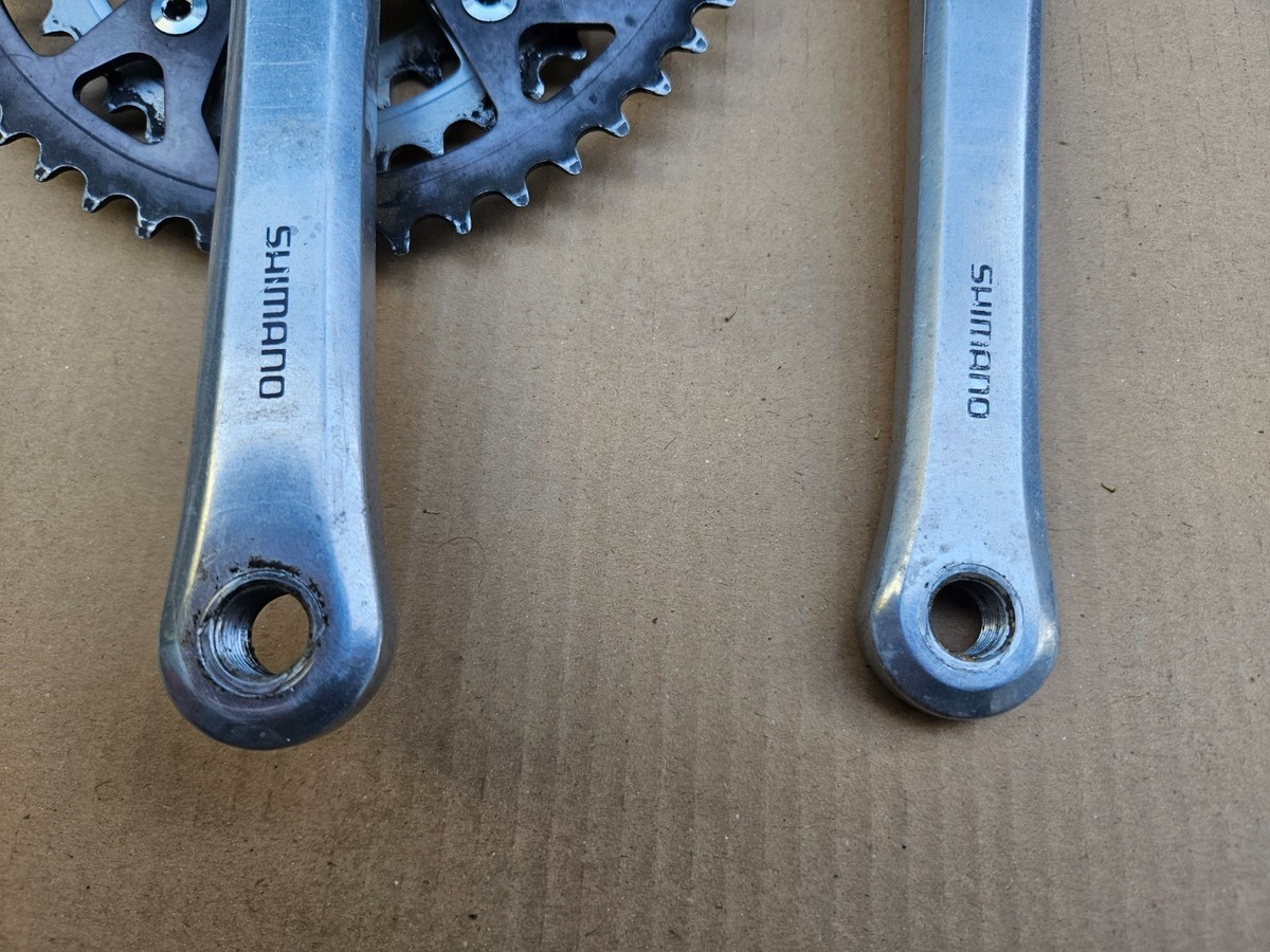 Vintage Shimano FC-B124 BioPace Triple Mountain Crankset 175mm 48