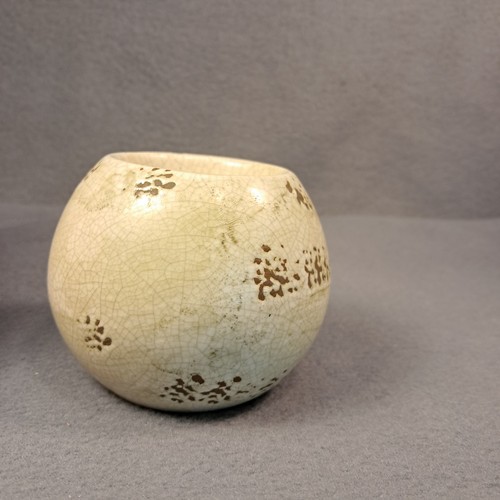 Frog Votive Hand Painted Cream Green Crackle Finish - Picture 4 of 8