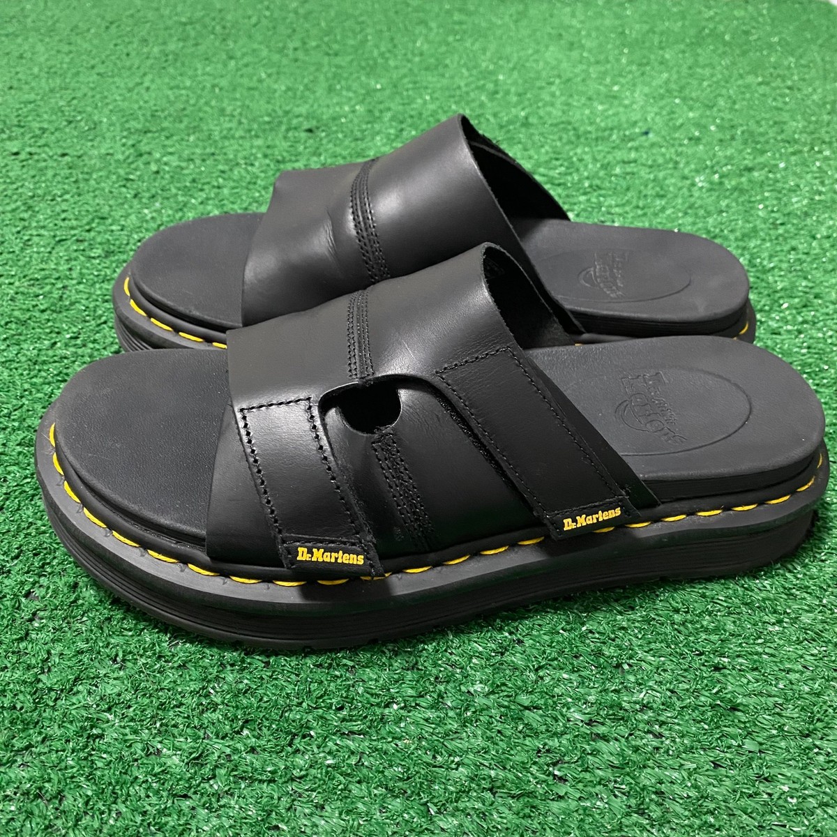 Size 9 - Dr. Martens Daxton Slide Sandals Men's Black Leather Sip