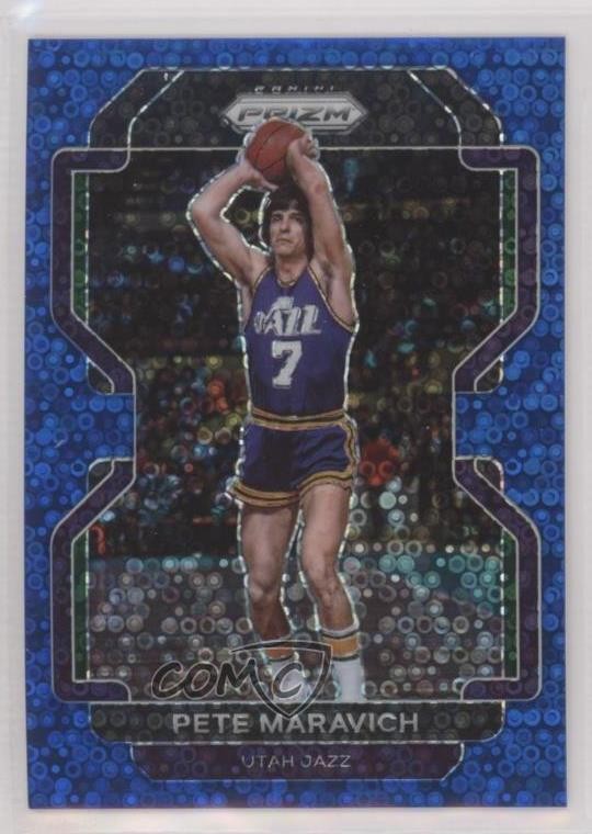 2021-22 Panini Prizm Fast Break Blue Prizm 126/150 Pete Maravich #261 HOF hs9