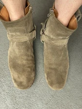 Isabel Marant Etoile Womens Sz 37 EUR Suede Zip Ankle Fashion Boots Bootie. Moho