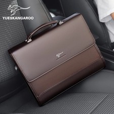 Business Designer Briefcase - Soft Handle PU Leather - Executive Bag