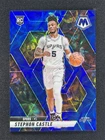 2024-25 Panini Mosaic Stephon Castle #236 Blue Scope Prizm Rookie RC Spurs /35