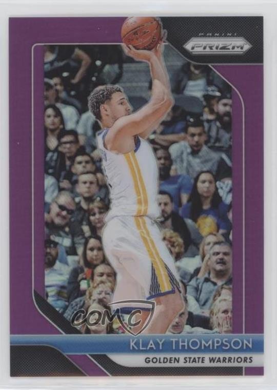 2018-19 Panini Prizm Purple Prizm 63/75 Klay Thompson #242 00zd