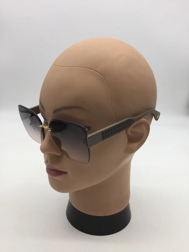 Gafas de sol Fendi para mujer de diseñador doradas/grises 63-16-146 lentes azul claro Foto 3 de 4