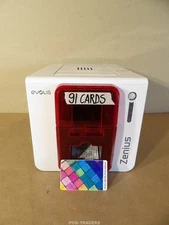 Evolis ZENIUS Expert Color ID Card Printer LAN USB - 91 CARDS / OK - NO RIBBON