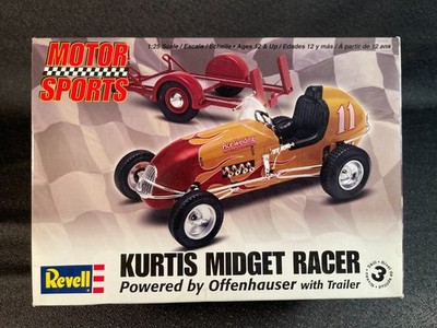 Kurtis Midget Racer Offenhauser Version w Trailer Revell Factory Bagged 1/25