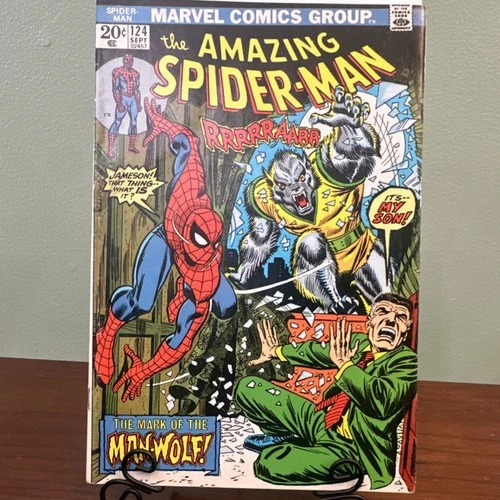 Marvel Comics The Amazing Spider-Man #124 Bronze Age 1973 Man-Wolf