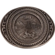 urmci International Rally Motorcycle British Columbia NOS Vintage Belt Buckle
