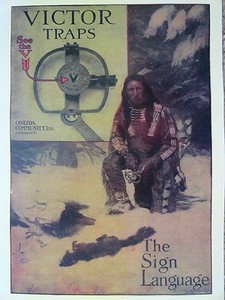 Victor Traps Advertising Poster Philip R. Goodwin "THE SIGN LANGUAGE" 