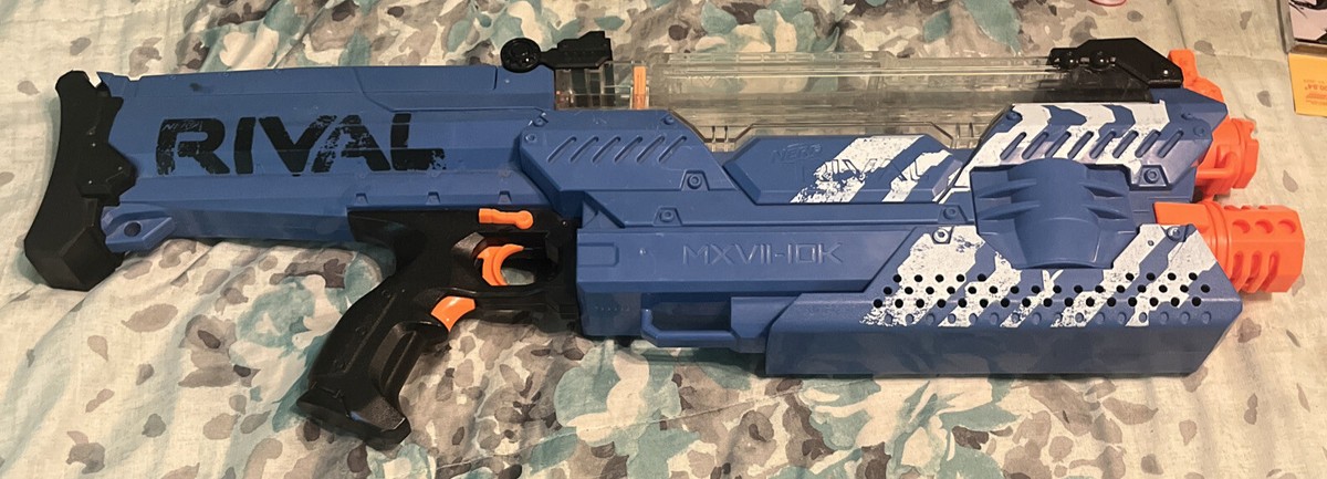 Nerf Rival Nemesis Mxvii 10k Blue 50 Tested & Working EUC | eBay