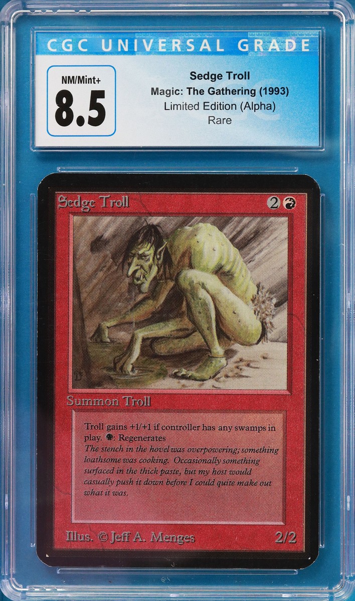 Sedge Troll Alpha Graded CGC 8.5 NM MTG MAGIC CARD (3982421005