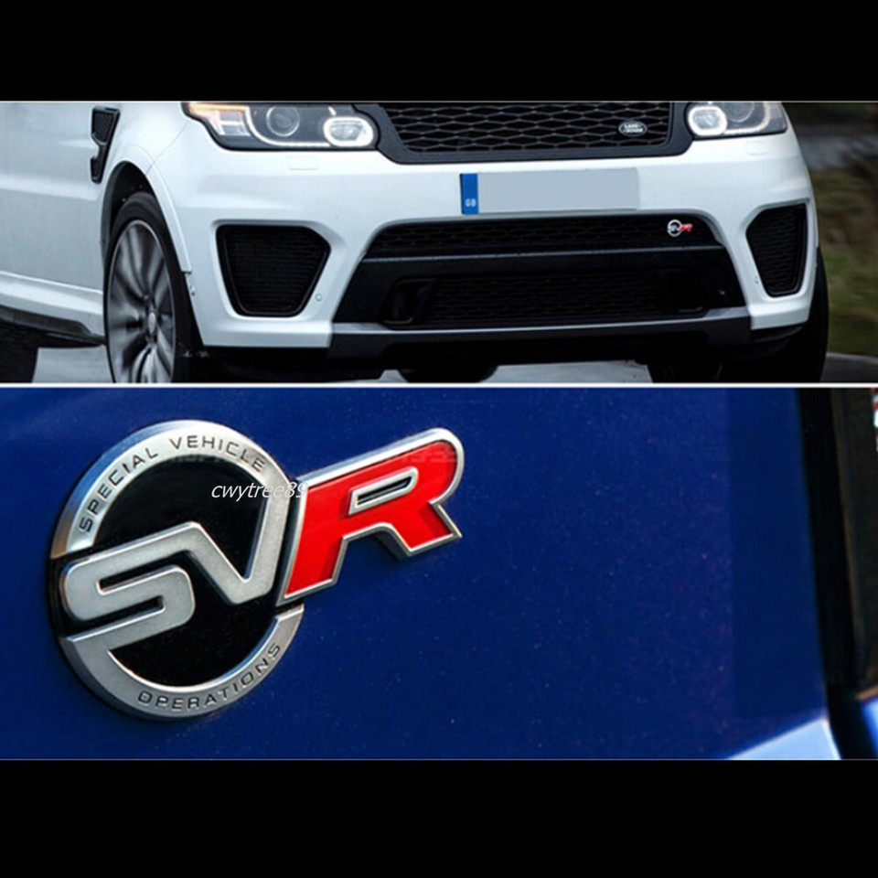 Black Red SVR AUTO Front Grille Badge SPECIAL VEHICLE Emblem Decal eBay