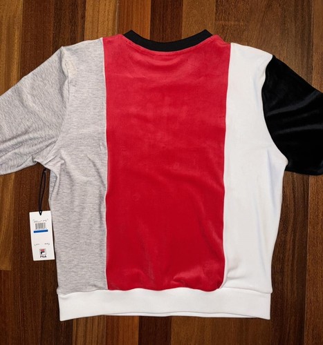 FILA x PELOTON Limited Edition VELOUR Color Block Sweatshirt ~ NWT! Size XL - Picture 3 of 4