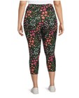 Terra and Sky Pink Ditzy Floral High Rise Capri Leggings 3X (24W-26W) NWT — photo 2