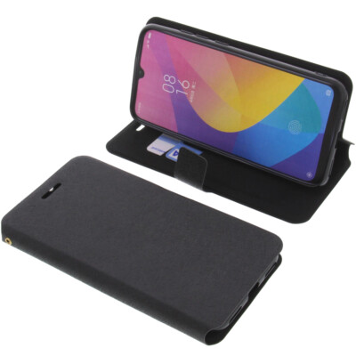 Tasche für Xiaomi Mi CC9e Book-Style Schutz Hülle Handytasche Buch Schwarz