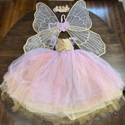 POTTERY BARN KIDS LAVENDER BUTTERFLY FAIRY HALLOWEEN COSTUME SIZE  YEARS