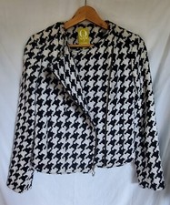 Black White Houndstooth jacket QMack Size Small