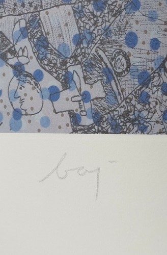 Litografía firmada a mano por Enrico Baj, Baj maison Baj l - Imagen 3 de 4
