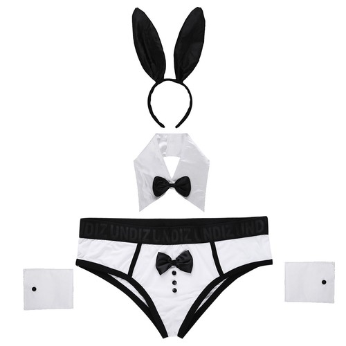 Lencería de esmoquin para hombre ropa interior camarero caballero disfraz conejito juegos con disfraces - Imagen 30 de 43