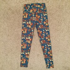 LuLaRoe Leggings One Size Green Floral NWOT