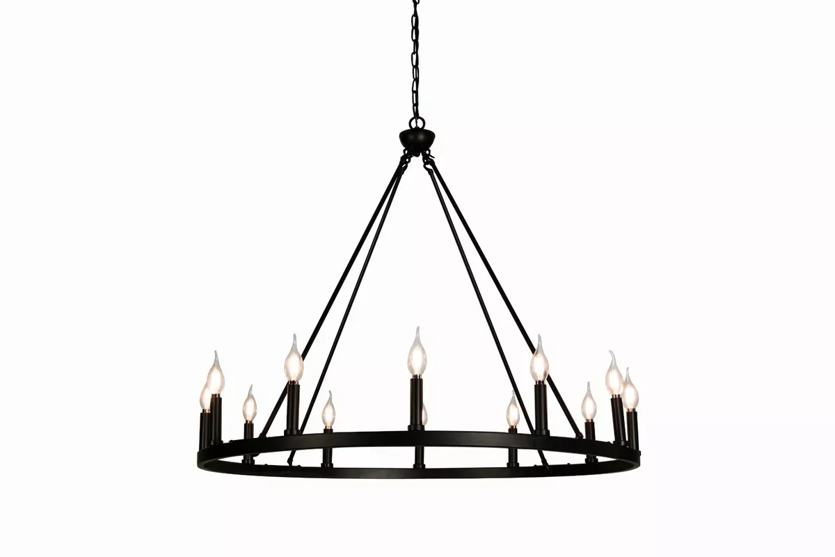Large black wagon wheel chandelier deals