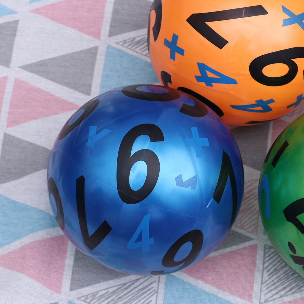 4PCS PVC Inflatable Ball Toy Creative Number Printing Toy for Kid Child ...