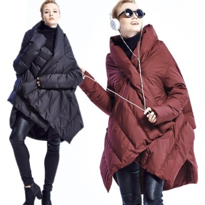 Womens Duck Down Puffer Parka Winter Long Coats Jacket Warm