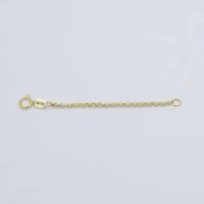 2mm Rolo Chain Extender for Necklace Bracelet Chain 10K Yellow Gold