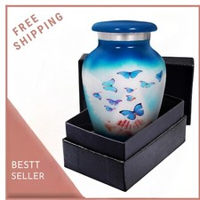 Mystic Butterfly Small Keepsake Urn for Human Ashes Qnty 1 - With Case  bag NEW