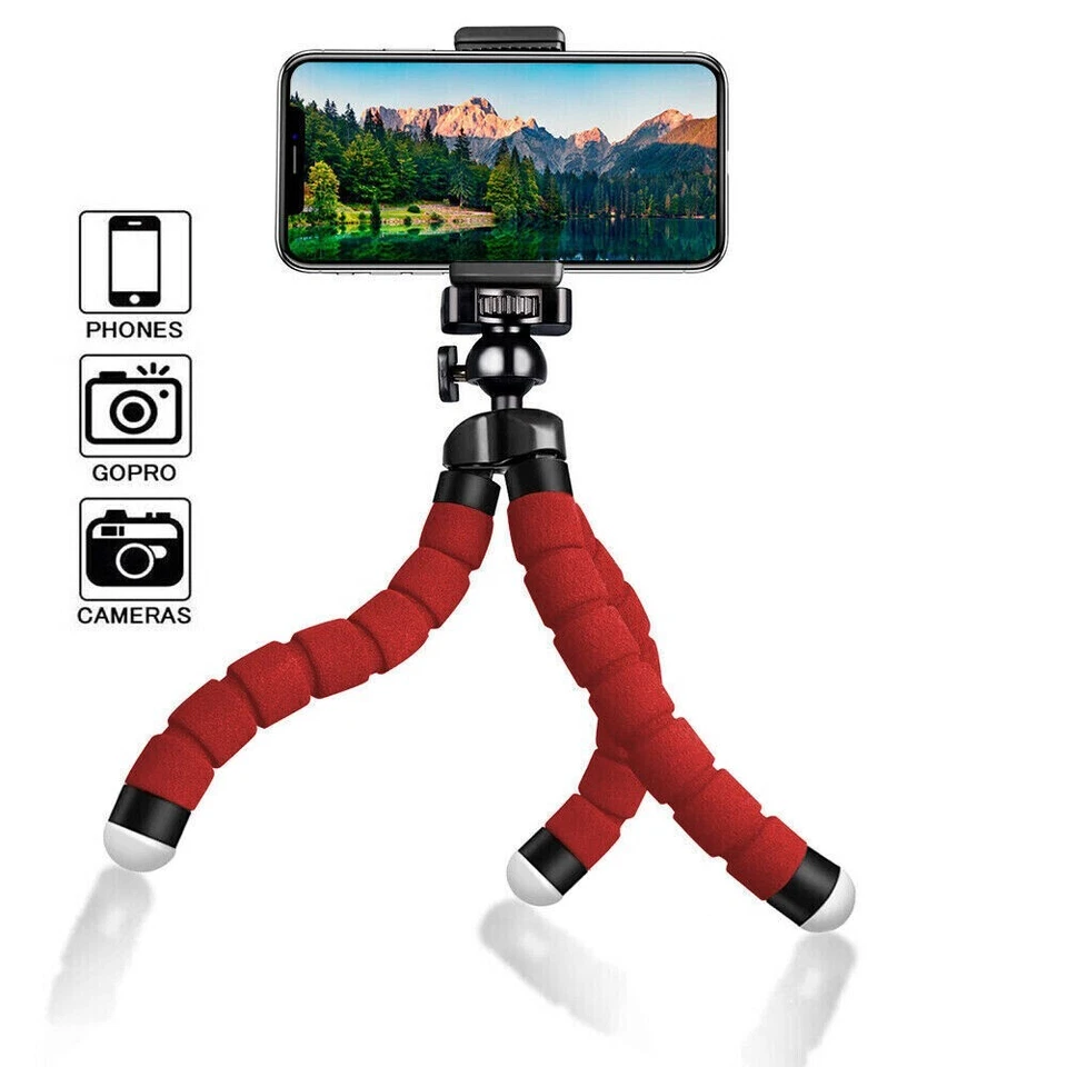 Tripod Stand w/ Phone Holder Octopus Mini Desk Adjustable Mount iPhone Samsung - Image 4 of 4