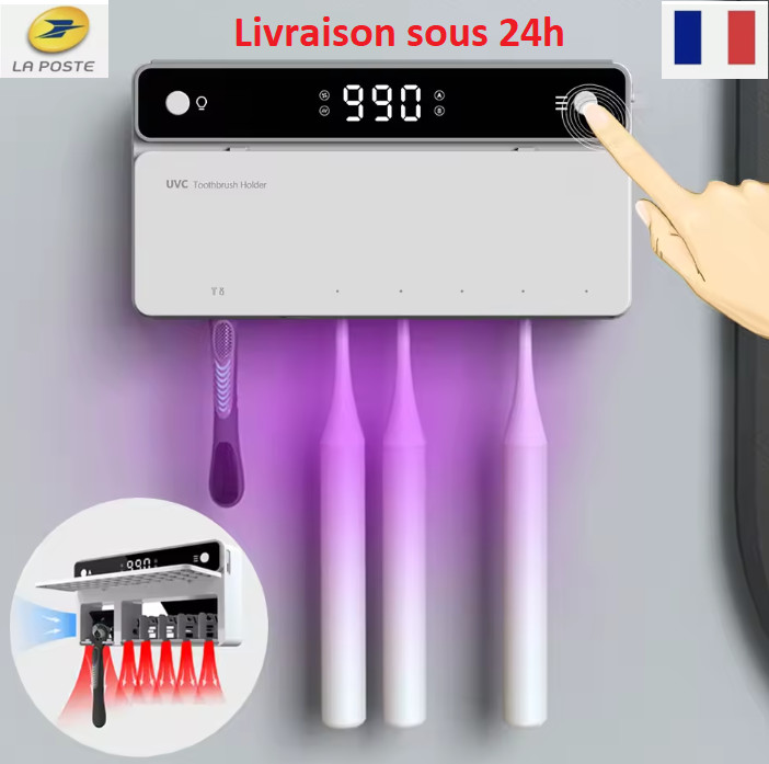 Porte-brosse à dents UV stérilisateur et séchage thermique pour une hygiène dentaire optimale