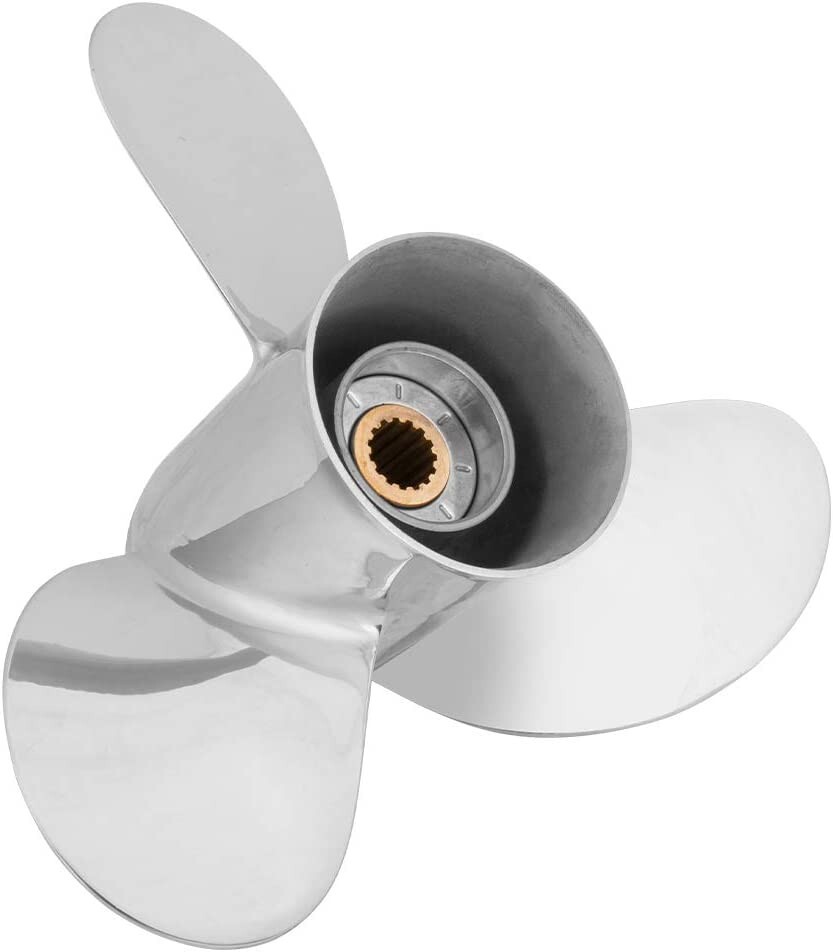 Hélice Marine Captain Pour Yamaha - 13 3/4x21, 3 Pales, 15 Dents, Rotation LH - Inox