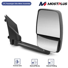 1PC Passenger Side Manual Fold Tow Mirror For 2003-2017 Chevy Express GMC Savana
