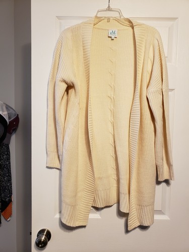 Long Cream Sweater Cardigan - Mint 