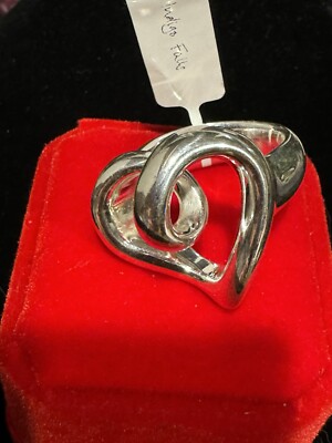☆nff☆ shield heart ringblue nff1 Indigo Falls Sterling Silver 925 Electroform Heart Statement