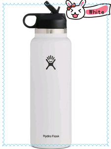 white hydro flask straw